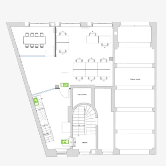 Bureau privé 75 m² 14 postes Location bureau Rue Saint-Fiacre Paris 75002 - photo 7