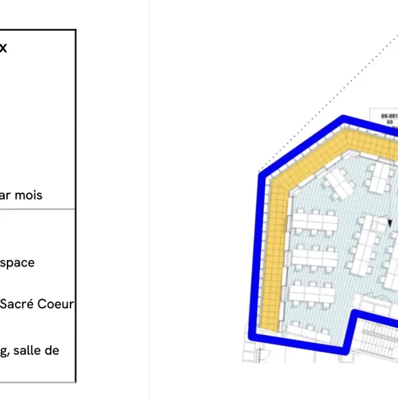 Bureau privé 196 m² 54 postes Location bureau Rue la Fayette Paris 75009 - photo 3