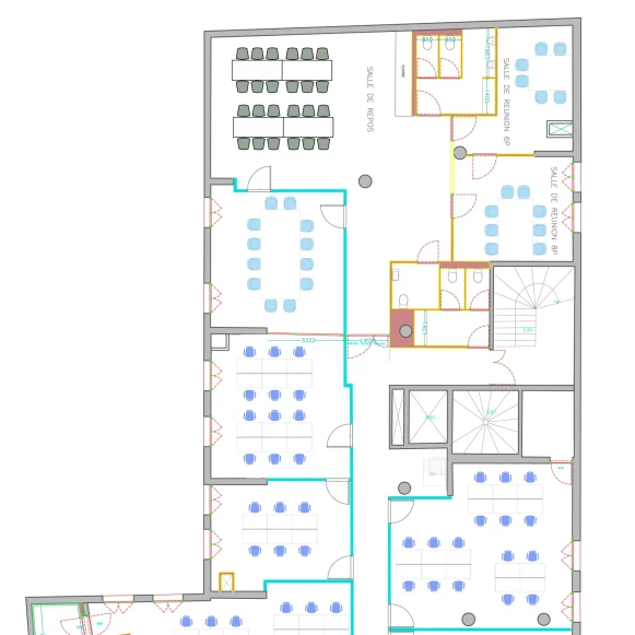 Bureau privé 131 m² 41 postes Location bureau Rue du Rhin Paris 75019 - photo 4