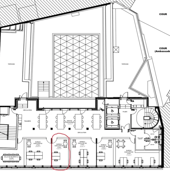 Bureau privé 13 m² 4 postes Location bureau Rue de Courcelles Paris 75008 - photo 8