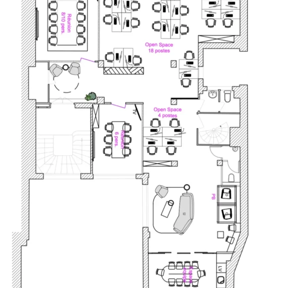 Espace indépendant 182 m² 26 postes Location bureau Rue de Liège Paris 75009 - photo 1
