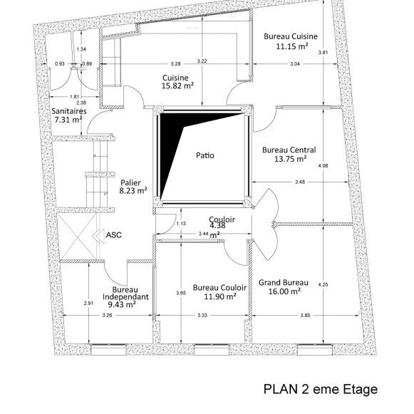 Bureau privé 10 m² 3 postes Location bureau Rue de Rouen Paris 75019 - photo 1