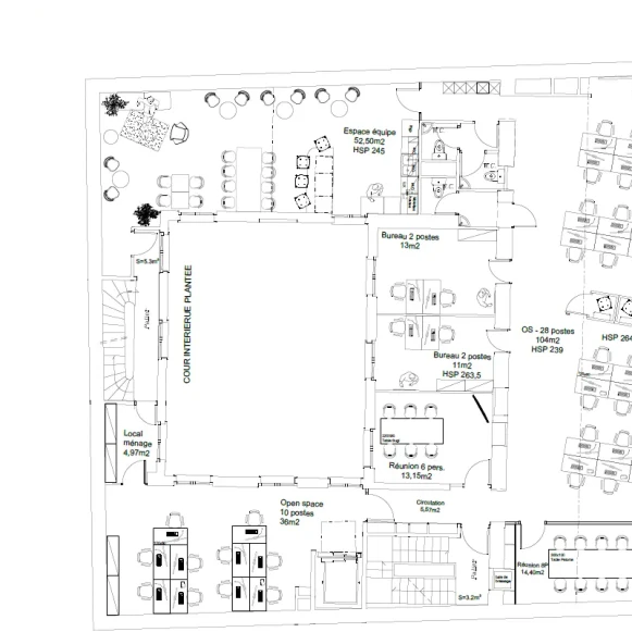 Espace indépendant 290 m² 42 postes Location bureau Rue Le Peletier Paris 75009 - photo 3