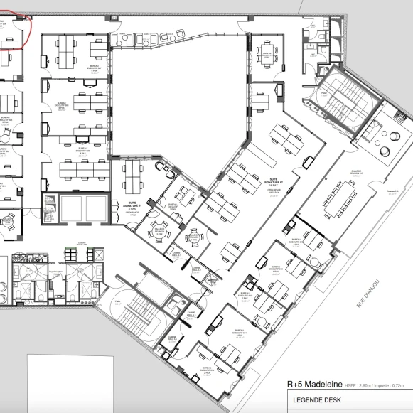 Bureau privé 12 m² 3 postes Location bureau Boulevard Malesherbes Paris 75008 - photo 1