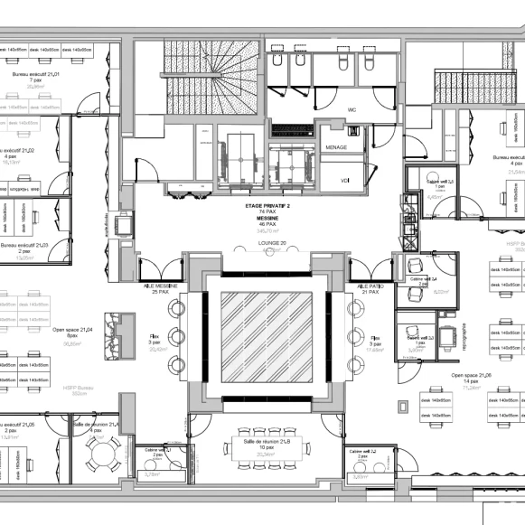 Bureau privé 346 m² 36 postes Location bureau Avenue de Messine Paris 75008 - photo 1