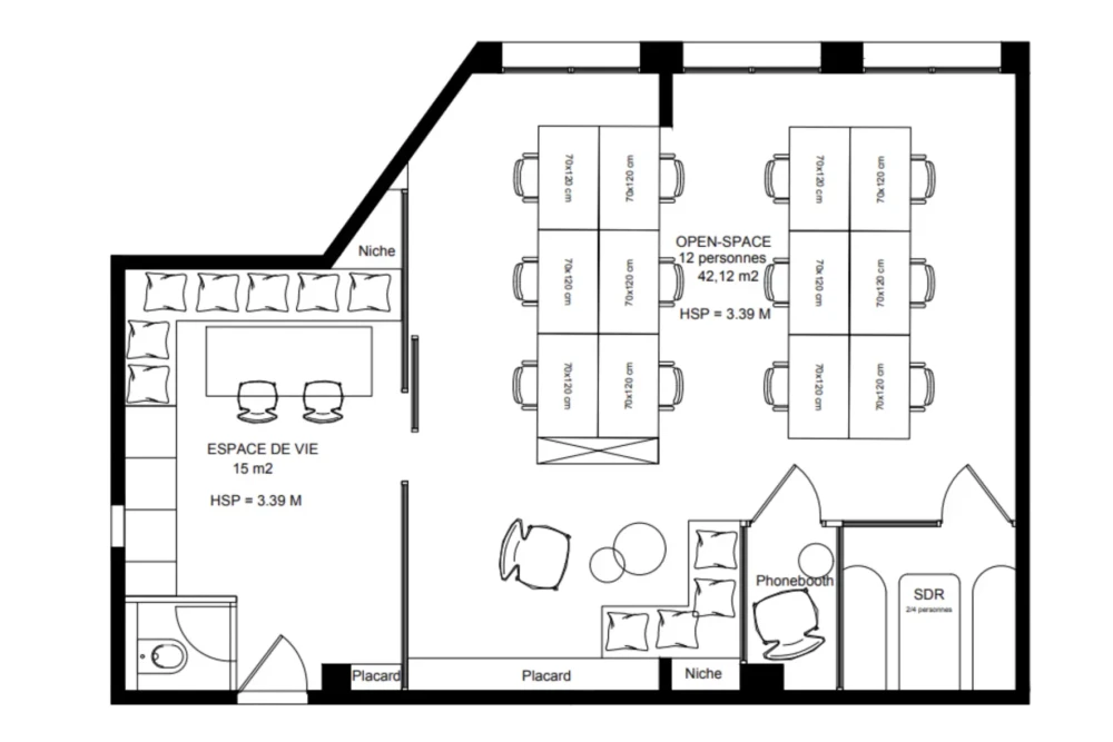 Espace indépendant - 75008 - 12 postes - 7920€