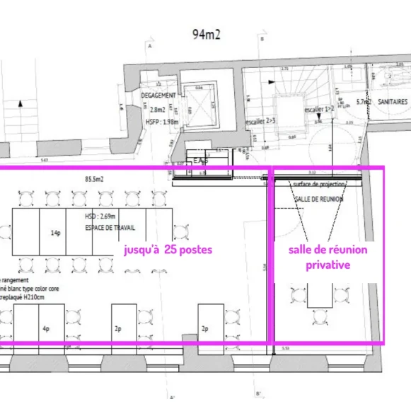 Bureau privé 87 m² 25 postes Coworking Rue du Caire Paris 75002 - photo 4
